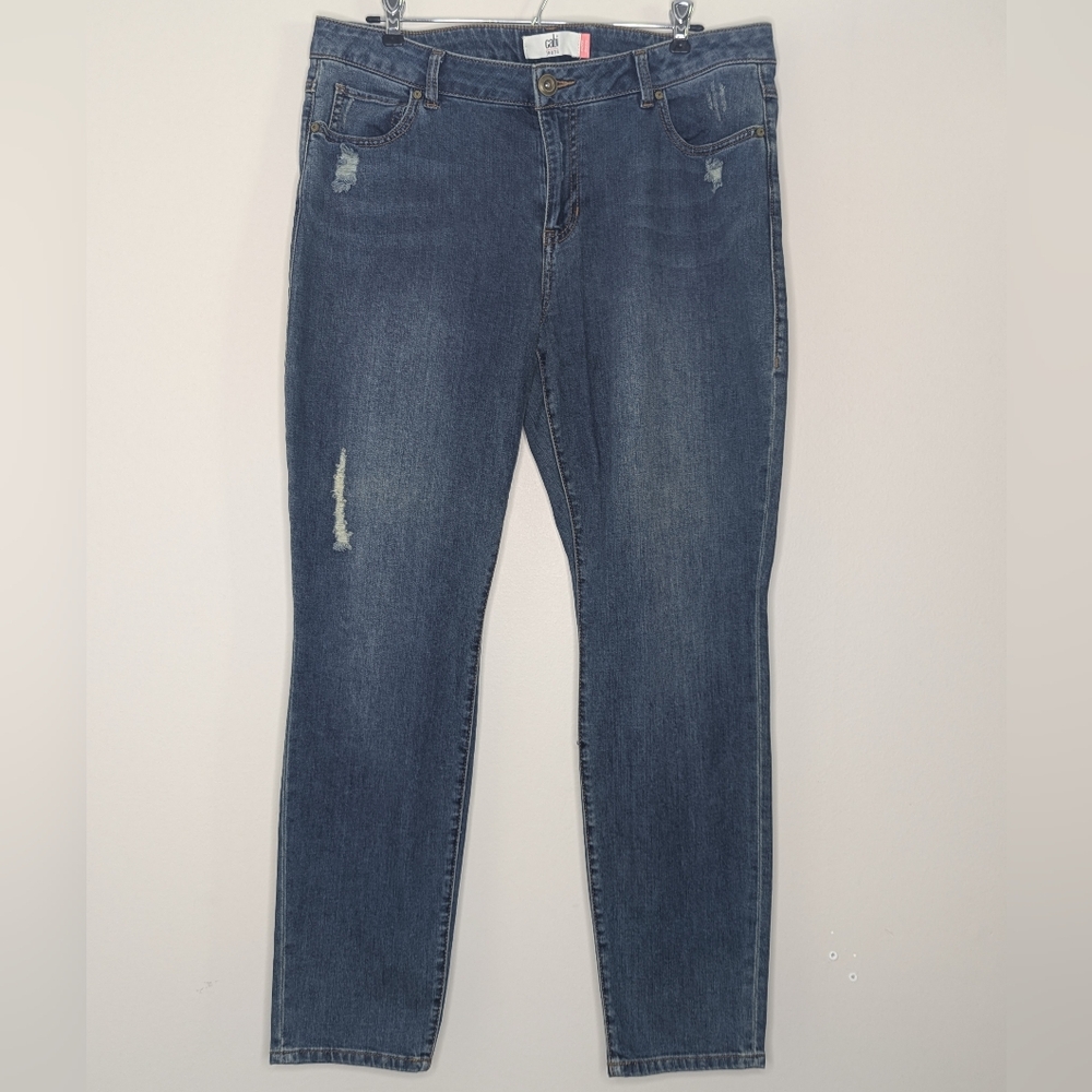 CAbi Women's Skinny Jeans in Medium Blue Wash - Picture 1 of 5